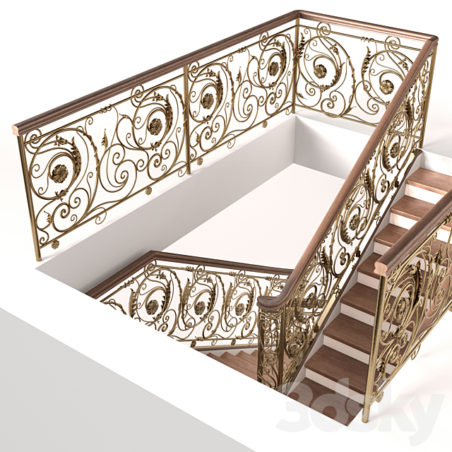 Forged stairs 3d