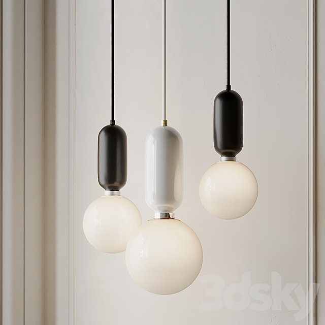 Modern Simple Led Pendant Lights - Glass Ball 3d