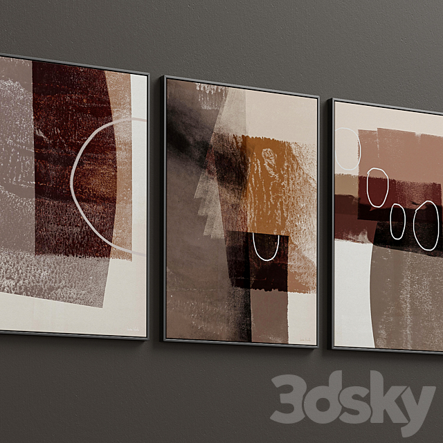 Framed Canvas C-43 3d