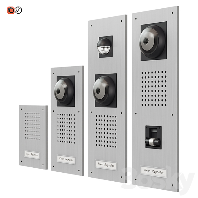 Set of on-door speakerphones Siedle Standart Versions 3d