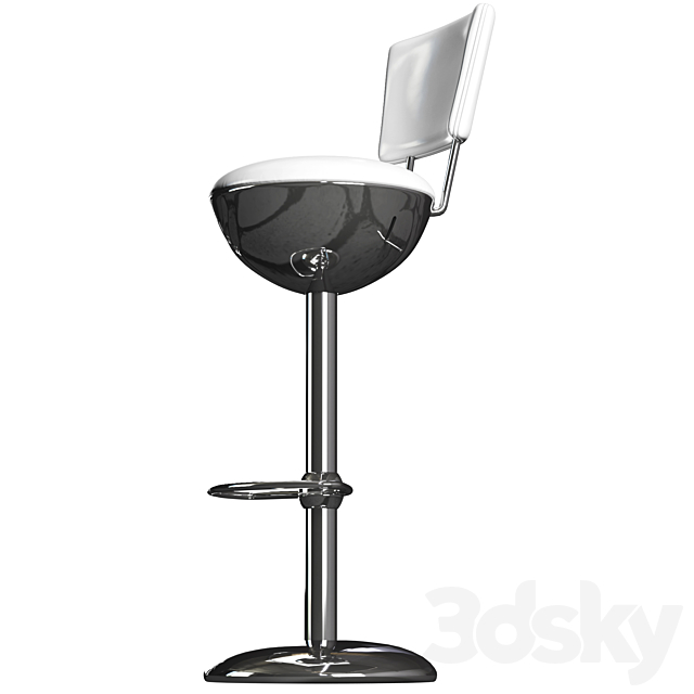 Francesco Molon Silhouette bar stool 3DSMax File - thumbnail 4