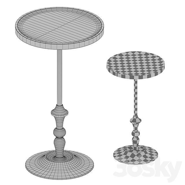 Sadie Drink Table (Crate and Barrel) 3dskyfree