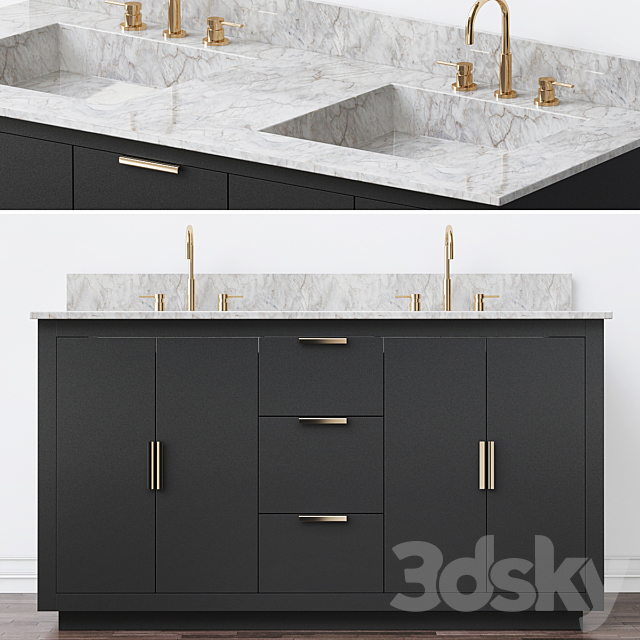 Double Bathroom Vanity Set See More by Avanity 3DSMax File - thumbnail 1