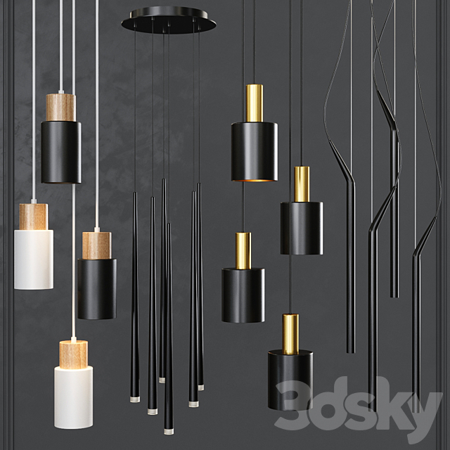 Pendant lights set 029 Free Download
