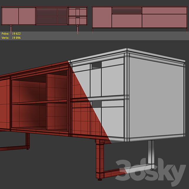 Moniz. Darwin. sideboard. tvstand by Xooon 3dsky