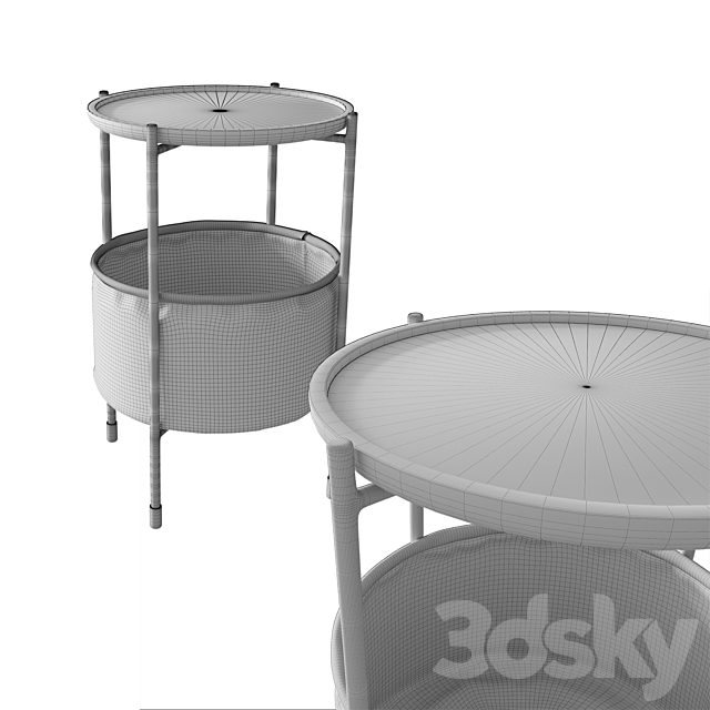 Rivet Meeks Round Side Table 3d