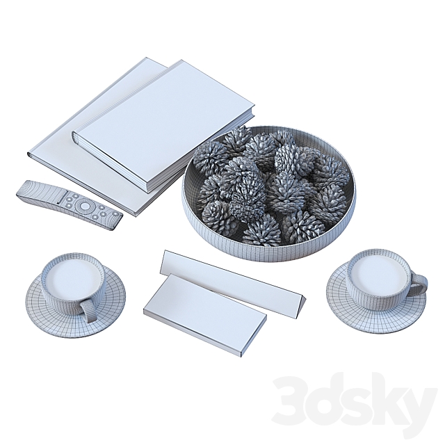 Decor for a coffee table. 3dsky