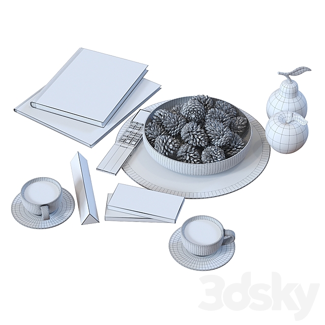 Decor for a coffee table. 3dskyfree