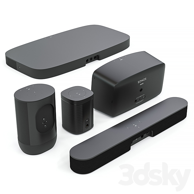 speaker system Sonos (gen 2) speakers 3d