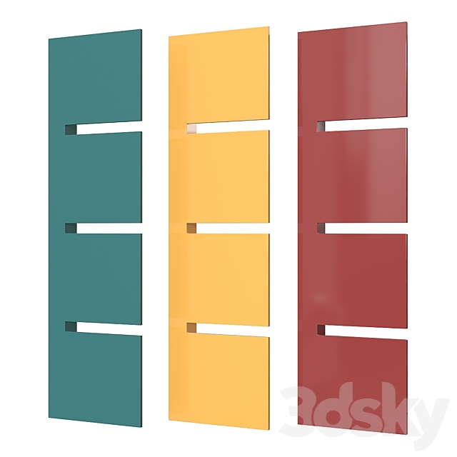 Heated towel rail Irsap Sequenze. (2 sizes. 10 materials) 3d