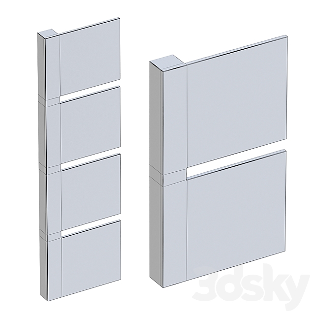 Heated towel rail Irsap Sequenze. (2 sizes. 10 materials) 3dsky