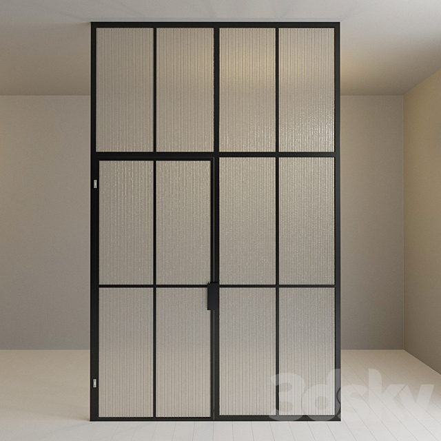 Glass partition. Door. 102 3d