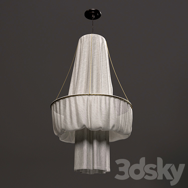Fabric chandelier 3DSMax File - thumbnail 1