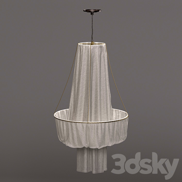 Fabric chandelier 3DSMax File - thumbnail 2