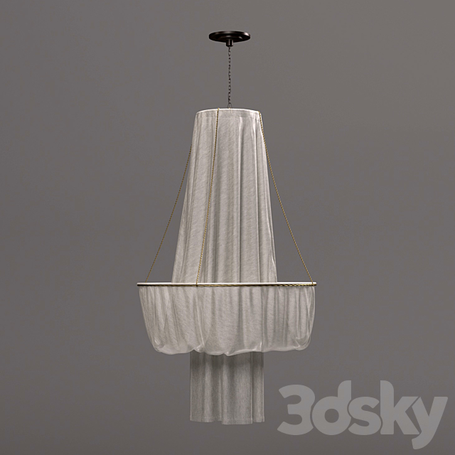 Fabric chandelier 3DSMax File - thumbnail 3