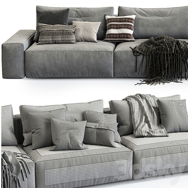 Jesse sofa Daniel (composition 4) 3dskyfree