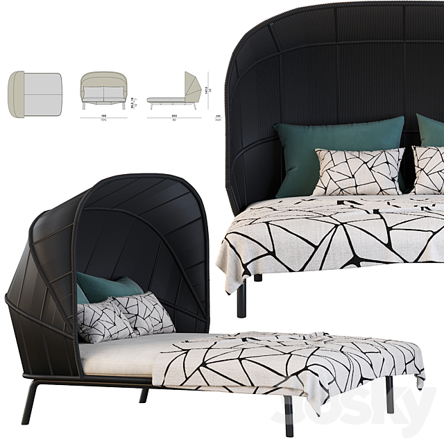 Rilly Cocoon Double Daybed 3DSMax File - thumbnail 3