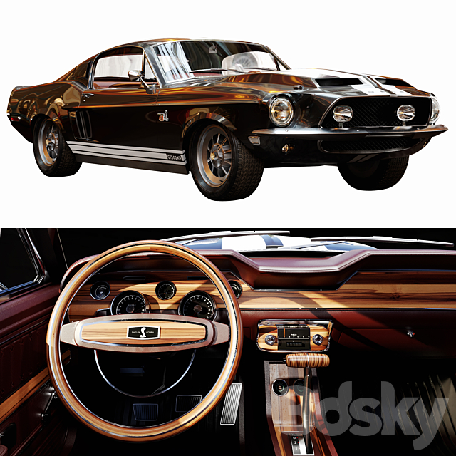 Ford Mustang Shelby GT500KR 3DSMax File - thumbnail 1
