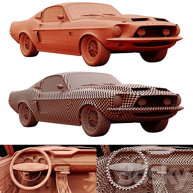 Ford Mustang Shelby GT500KR 3DSMax File - thumbnail 5