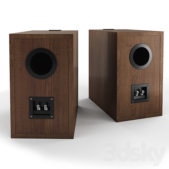 KEF Q350 walnut 3d