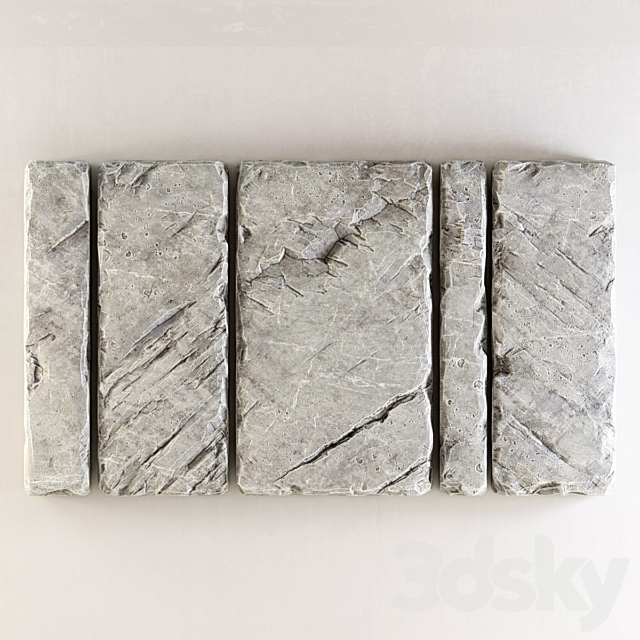 Slab stone wall n2 3dsky