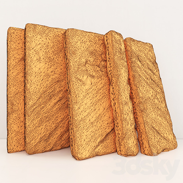 Slab stone wall n2 3dskyfree