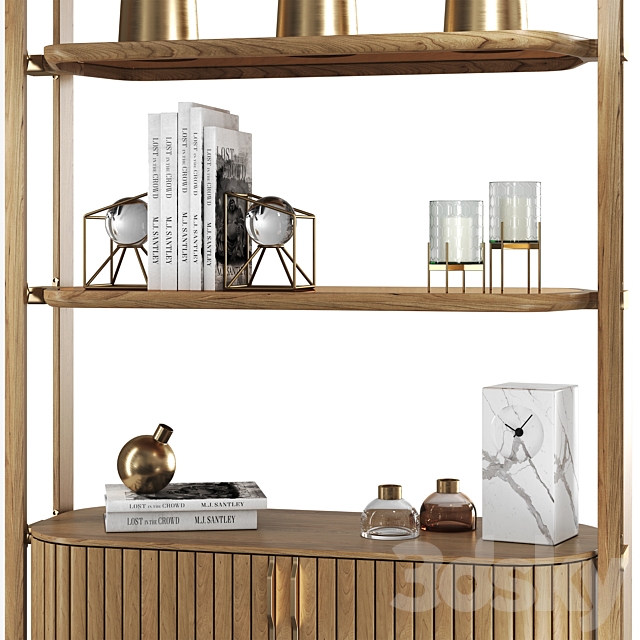 EDEN-ROCK Bookcase Design Sacha Lakic 3d