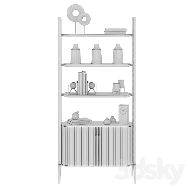 EDEN-ROCK Bookcase Design Sacha Lakic 3dsky