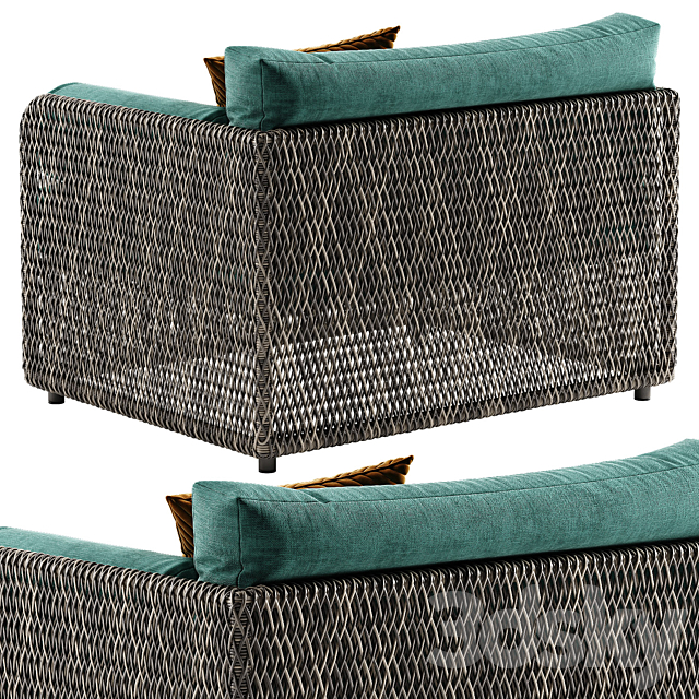 West elm coastal armchair 3dsky