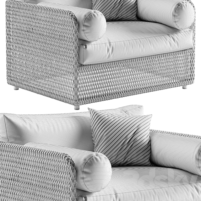 West elm coastal armchair 3dskyfree