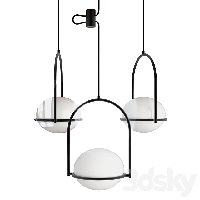 Pendant Lamp Leds C4 Coco Single 3d