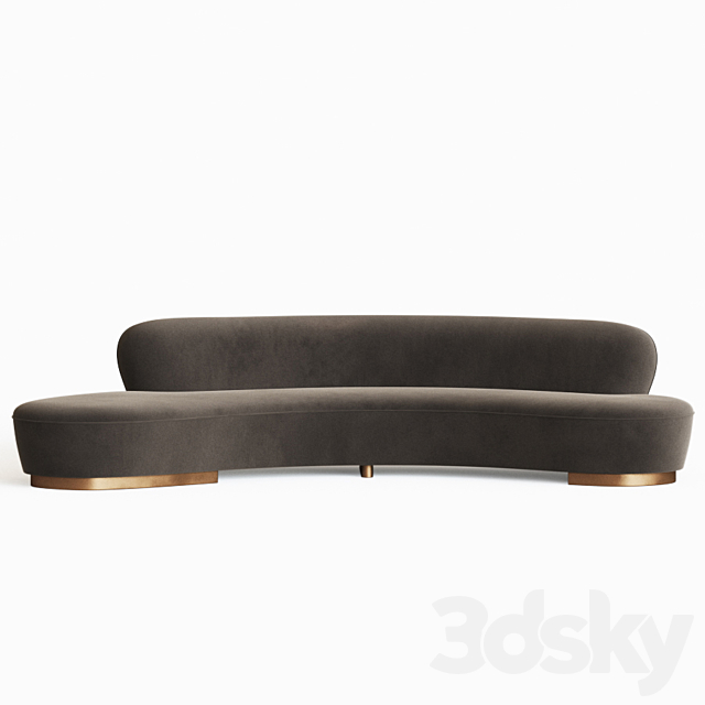 Freeform Curved Sofa Vladimir Kagan 3DSMax File - thumbnail 2