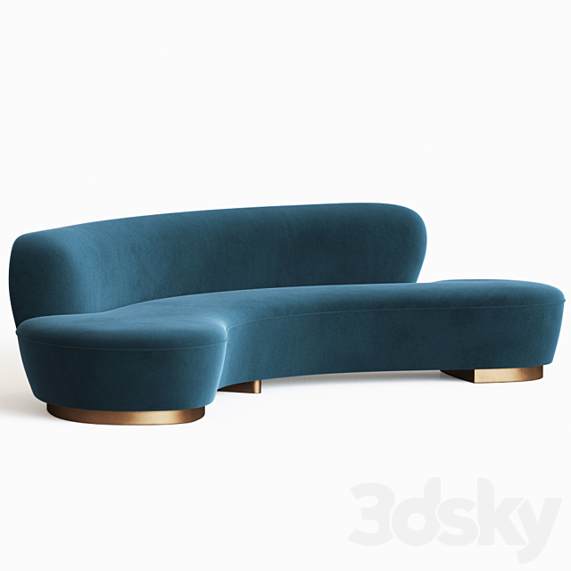 Freeform Curved Sofa Vladimir Kagan 3DSMax File - thumbnail 3