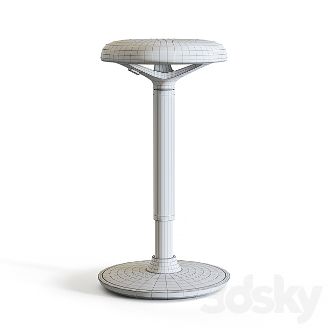 chair Fully Luna Standing Desk Stool 3DSMax File - thumbnail 4
