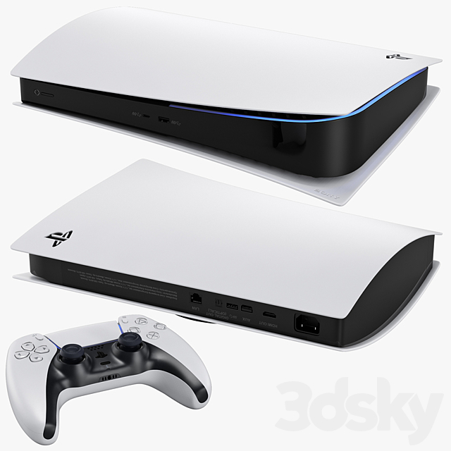 Sony PlayStation 5 digital edition 3d