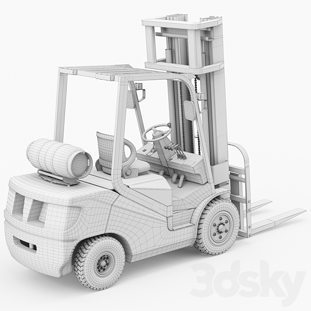 EQUIPMAX 3000 Forklift 3DSMax File - thumbnail 5