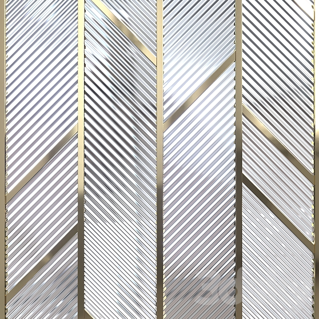 Glass partition 3d