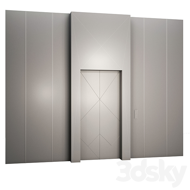 Modern elevator 3d