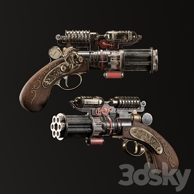 Decorative Steampunk Gun 3d