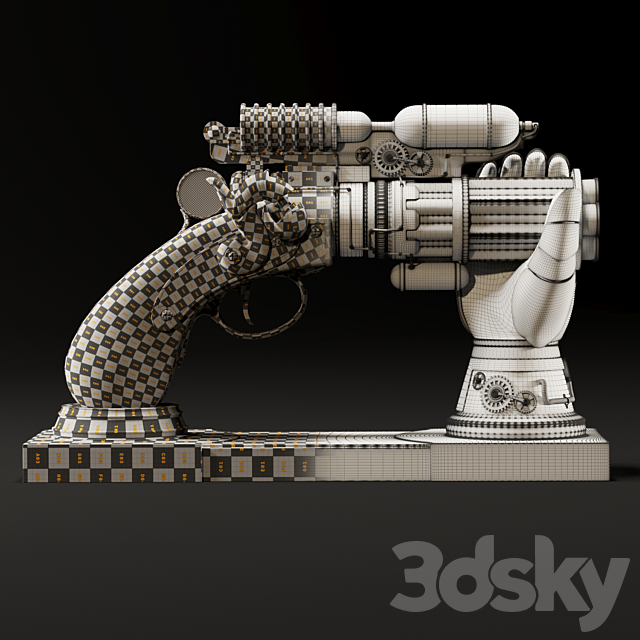 Decorative Steampunk Gun 3DSMax File - thumbnail 5
