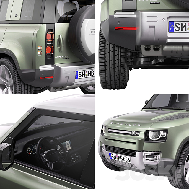 Land Rover Defender 2020 3DSMax File - thumbnail 3