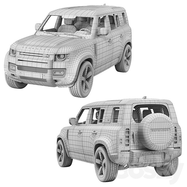 Land Rover Defender 2020 3DSMax File - thumbnail 4