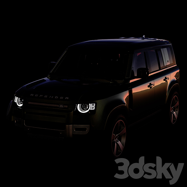 Land Rover Defender 2020 3DSMax File - thumbnail 5