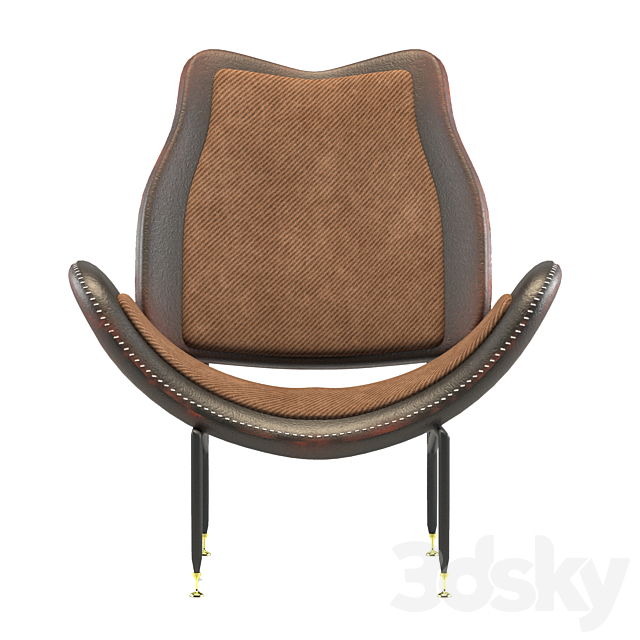 chair leather01 3DSMax File - thumbnail 2