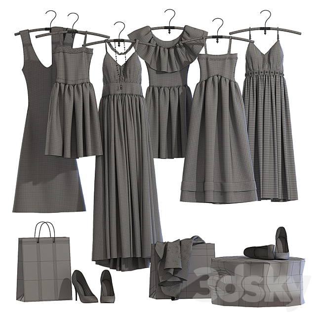 Set of women's clothing 1 3dsky