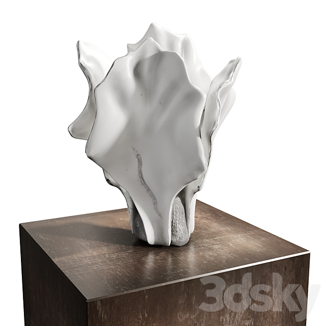 Shoko koike White form A 2018 sculpture 3DSMax File - thumbnail 2