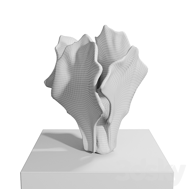 Shoko koike White form A 2018 sculpture 3DSMax File - thumbnail 5