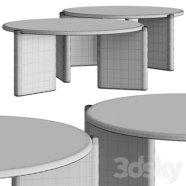 CB2 Santoro Quartz Coffee Tables 3DSMax File - thumbnail 2