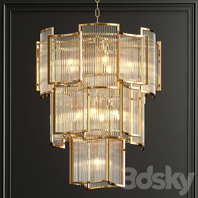 Collection of modern crystal chandeliers 3DSMax File - thumbnail 2