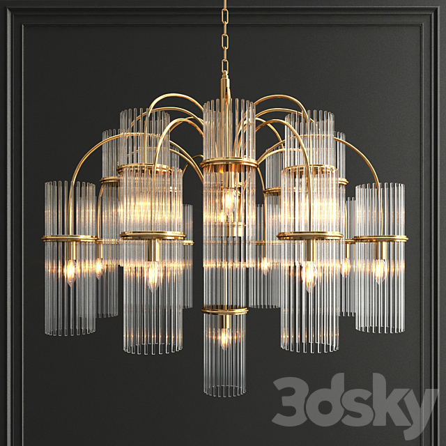 Collection of modern crystal chandeliers 3DSMax File - thumbnail 3